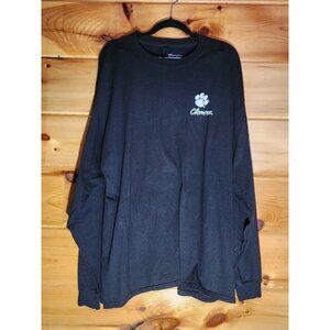 Clemson University Plus Size 2X Black Long Sleeve T-shirt Champion Colors Black